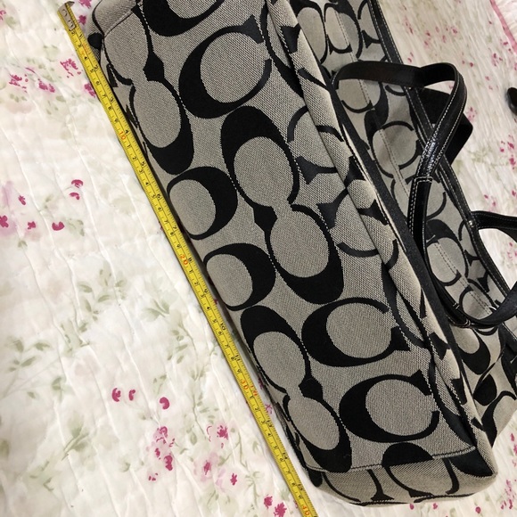 Coach Signature XL Baby Diaper Tote Bag Black EUC
